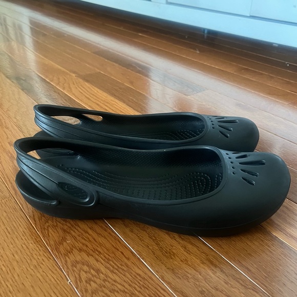 Crocs Kadee Slingback Slip On Ballet Work Comfort Flats Black Size 9 - Picture 4 of 8